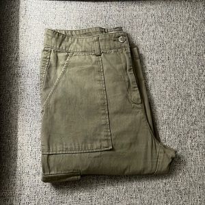 High Waisted Olive Cargo Pants